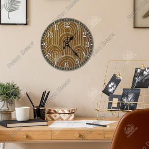 Putuo Décor Bohème Motif Africain Rond Bois <span class=keywords><strong>Horloge</strong></span> <span class=keywords><strong>Murale</strong></span> Motif Rustique Salon Chambre <span class=keywords><strong>Horloge</strong></span> <span class=keywords><strong>Murale</strong></span> Décor - Product Image 5