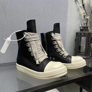 Top Owens Sneakers de luxe pour hommes, chaussures de skate à tige haute, bottines décontractées pour couple, chaussures noires tendance streetwear - Product Image 5