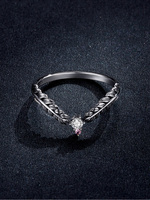 Vnox — bagues de mariage en forme de V pour femmes, bijoux de fiançailles rétro en argent Sterling 925, accessoires de mode BSR150