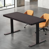 Bureau debout électrique réglable en hauteur avec dessus en verre trempé Mobilier moderne pour le bureau et la maison