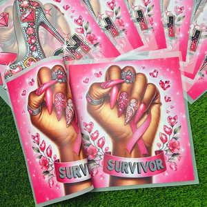 Customized Breast Cancer Dtf Transfers Ready to Press Vinyl <strong>Printed</strong> Designs Sticker Heat Transfer <strong>Iron</strong> <strong>on</strong> Labels for T-shirt - Product Image 6