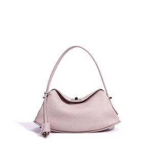 OEM Factor New <b>Top</b> Grain Cowhide Women's Handbags Hobo Bags Casual Fashion Genuine Leather Ladies Shoulder Bags Underarm Zipper - Product Image 1
