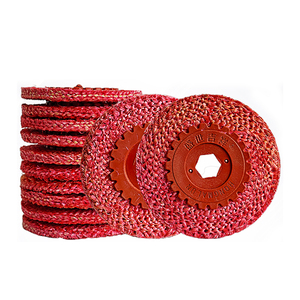 4-inch kauçuk çekirdek jüt tekerlek paslanmaz çelik çapak alma ve parlatma için parlatma tekerleği köşe değirmeni Sisal tekerlek - Product Image 1