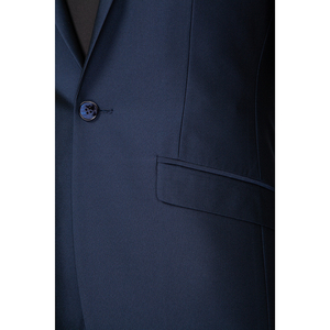 Hommes costume veste et pantalon 2024 nouvelle <span class=keywords><strong>tendance</strong></span> de la mode HMDKO1A1Q34-B5 bleu marine personnalisé en gros Slim Fit costume pour hommes - Product Image 4