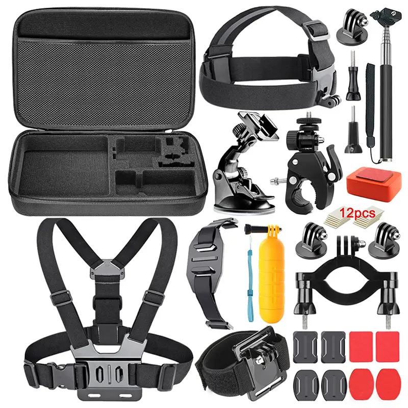 Kit de accesorios de cámara de acción para montar, bucear y escalar para Go Pro Pack para Heros 9/8/7/6/5/4 gopro12