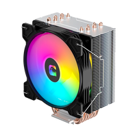 ESGAMING pendingin kipas Cpu, pendingin udara PC komputer hidrolik sirip aluminium RGB warna-warni 6 heatpipe Gamer Volume tinggi 120mm