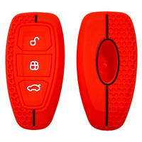 Couverture de clé de voiture en silicone Smart Remote Fobs Shell Case Skin Auto Accessoires pour Ford Focus Fiesta 2017 2018 2019 C-Max Kuga Escape