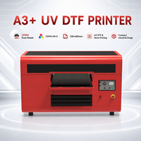 Printer DTF UV DOMSEM A3+ 3360 Baru dengan Dua Head XP600, Sistem Sirkulasi dan Pengadukan Tinta Putih, CMYK + Putih + Pernis, Emboss 3D