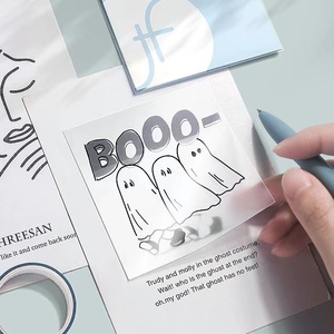 written page marker Fluorescent Neon Color Film Index Plastic Removable bookmark Transparent divide PET Sticky Notes with PP box