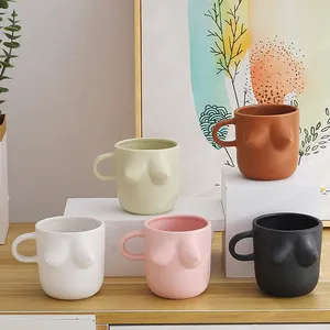 Trang trí nội thất thẩm mỹ quà tặng người phụ nữ ngực cà phê và trà Mug Mug gốm