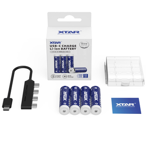 XTAR Batteria Ricaricabile al <span class=keywords><strong>Litio</strong></span> <span class=keywords><strong>AA</strong></span> 1.5V 3000mAh con Ricarica USB-C, Design Speciale per Dispositivi Audio e Video Smart Home - Product Image 3