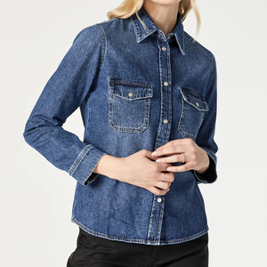 Camisa Vaquera para Mujer con Cuello Clásico y Diseño de Botones en la Parte Delantera para una Combinación Diaria sin Esfuerzo y un Estilo Casual Elegante - Product Image 5