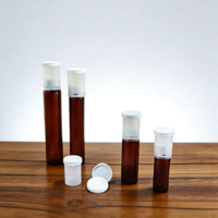 Flacon en plastique PET ambré pour liquides pharmaceutiques, sans BPA, 10 ml, 15 ml, 20 ml, 25 ml, 30 ml, avec bouchon inviolable