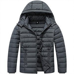 Veste matelassée thermique d'extérieur pour homme, coupe-vent, légère, avec capuche, parka, vêtements de sport - Product Image 1
