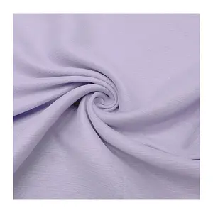 Stock lot di alta qualità fantasia design bianco lucido crêpe chiffon tessuti lucidi per l'abbigliamento