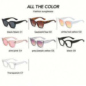 Gafas de Sol de Moda Vintage 2022 para Hombre y Mujer, Montura Grande, Lentes Degradadas, Gafas de Sol de Ojo de Gato Extra Grandes - Product Image 6