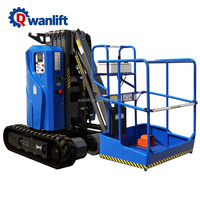 Machine électrique de levage d'homme de batterie de mât vertical simple de mini ascenseur de boom de qualité supérieure pour le produit élevé de tables élévatrices de travail