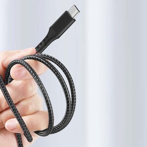 Nhà Máy Bán Buôn USB Loại C Nhanh Chóng Sạc Dữ Liệu Bện Cá Thiết Kế Lưới Nylon 2M Giá Rẻ Giá - Product Image 1