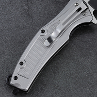 Couteau de survie pliant Hongrui 2026 en acier 3Cr13, personnalisé, pour le camping et la chasse, avec manche en acier et bois