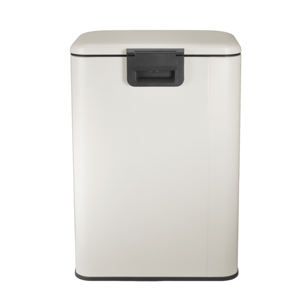 Rechthoekige roestvrijstalen voetpedaal prullenbak met soft-close deksel, ecologisch, voor keuken, kantoor en afvalrecycling - Product Image 4