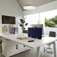 Écran de séparation de bureau moderne transparent Séparateur de cabine de bureau à assemblage rapide Diviseurs muraux de bureau Système de séparation d'espace