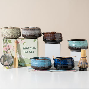 ชุดน้ำชาเซรามิกจีน<span class=keywords><strong>โบราณ</strong></span> จีหวง เต๋อฮวา ลายดินเผาโบราณ ชามมัทฉะ อุปกรณ์ชงชาแบบกังฟู ดีไซน์สไตล์จีนสมัยราชวงศ์ซ่ง สำหรับใช้ในบ้าน - Product Image 1