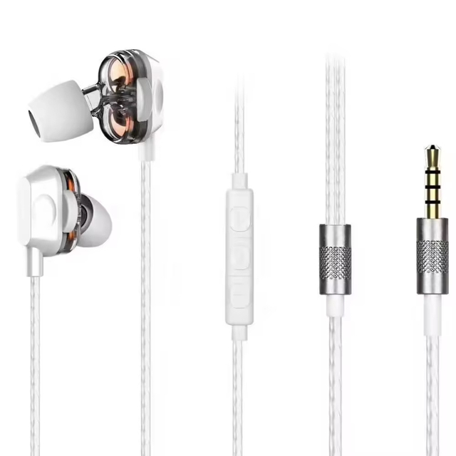 Stereo Sound High Clarity Music In-Ear Wired Headphones Real Four Speakers USB-C Mobile Wired Earbuds