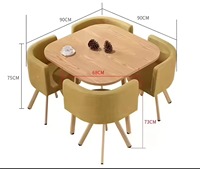 Prix de gros - Ensemble de table à manger extensible moderne et luxueux - 5 pièces - MDF 25 mm - 1 table et 4 chaises en métal - Fabricant de haute qualité