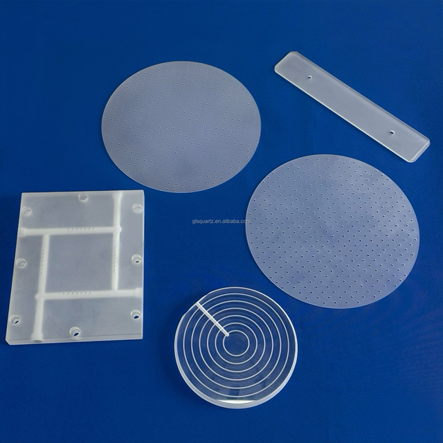 GLS Custom Quartz Parts High Precision Laser Application Components Fused Silica Quartz Purity Semiconductor Plate Glass Disc