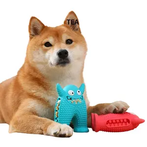 Sản phẩm vật nuôi pet tương tác & phong trào đồ chơi squeak Puppy răng Làm sạch điều trị bóng Silicone Pet Chew Đồ chơi con chó nhai đồ chơi