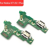 Puerto de Carga Flexible para Nokia X71 / 8.1 Plus, Puerto de Carga USB, Micrófono, Conector Dock, Cable Flexible, Piezas de Reparación