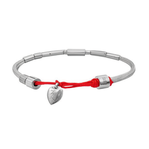 Cavigliera in acciaio inossidabile con filo rosso e ciondolo portafortuna per donna e uomo, gioielli alla moda - Product Image 2