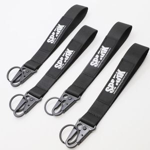 Personalized Energy Drink Brands Promotional Gift Custom Woven Label Logo Short <b>Lanyard</b> Keychain with Carabiner Clip - Product Image 1