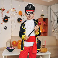 Prix usine nouveauté vente chaude livraison rapide Halloween chapeau de Pirate fait main pour enfants bandeau décorations Portable
