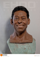Statue réaliste de joueur de football en résine et silicone grandeur nature pour intérieur