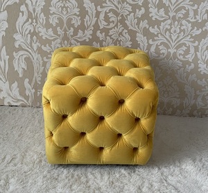 Style moderne Meubles De Salon de Tapisserie D'ameublement De Luxe Fond Touffetage Boucle Repose-pieds De Haute Qualité Velours Ottoman - Product Image 6