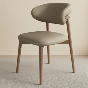 Tùy Chỉnh Sáng Tạo Phục Vụ Nhà Hàng Ghế Gỗ Rắn Chân & Giả Da Ghế Sofa Phong Cách Ghế Cho Ăn Uống - Product Image 4