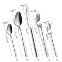Ensemble de couverts modernes en acier inoxydable 410, manche carré martelé, finition miroir, luxe, pour hôtels et restaurants, vente en gros