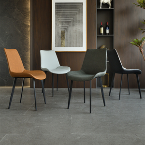 Dining Chair Metal <b>Frame</b> High-Grade Gray Khaki White <b>Black</b> Modern Design For Home Hotel Living Room Use - Product Image 1