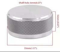 Boutons de volume entièrement en aluminium Encodeur à arbre cranté Boutons moletés en laiton Potentiomètre en acier inoxydable pour les services d'usinage
