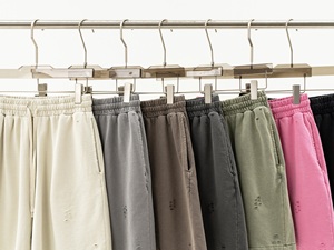 Shorts amples délavés de qualité supérieure, d'inspiration rétro américaine, pour adolescents, design personnalisé disponible, collection été - Product Image 4