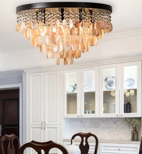 Zèle éclairage créatif coquille décoration maison chambre Restaurant cristal luxe gland plafonniers - Product Image 2