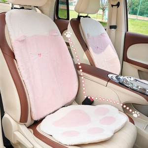 Ensemble de coussins de siège de voiture en forme de patte de chat, extra doux, chaleur hivernale pour femmes - Product Image 1