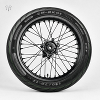 Ensemble de roues Supermoto en alliage d'aluminium YTY Premium 17 pouces, Surron Ultra Bee 100/80-17 130/70-17, pneus routiers haute performance, vélo électrique