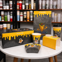 Boîte à emporter en papier pour restaurant, emballage alimentaire pour hamburgers, poulet frit, frites, conteneur jetable, fabricant de marques privées