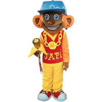 Costume de mascotte personnalisé DJ Monkey Plush Noël 2017 pour adultes unisexe