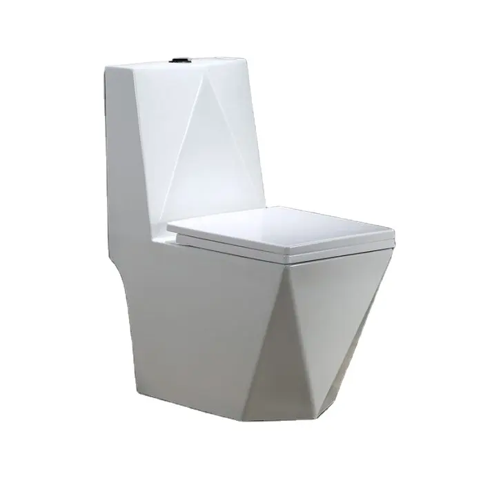 Peralatan Sanitasi WC Inodoro Strap 300Mm Memanjang Satu Potong Toilet Siphonic Siram Ganda