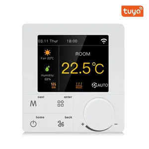 Enerji tasarrufu programlanabilir ayarlanabilir termostat dijital sıcaklık kontrol cihazı termostat renkli ekran