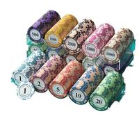 Jetons de poker en argile de luxe modernes de 14 g, qualité casino, portables, durables, lavables, pour Texas Hold'em, Mahjong, jeux à domicile