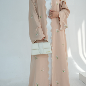 Produttore di <span class=keywords><strong>Abaya</strong></span> 2025 <span class=keywords><strong>Abaya</strong></span> di Lusso da <span class=keywords><strong>Donna</strong></span> Veste Musulmana con Ricamo Floreale <span class=keywords><strong>Abaya</strong></span> Aperto Modesto Abito Musulmano da <span class=keywords><strong>Donna</strong></span> - Product Image 2
